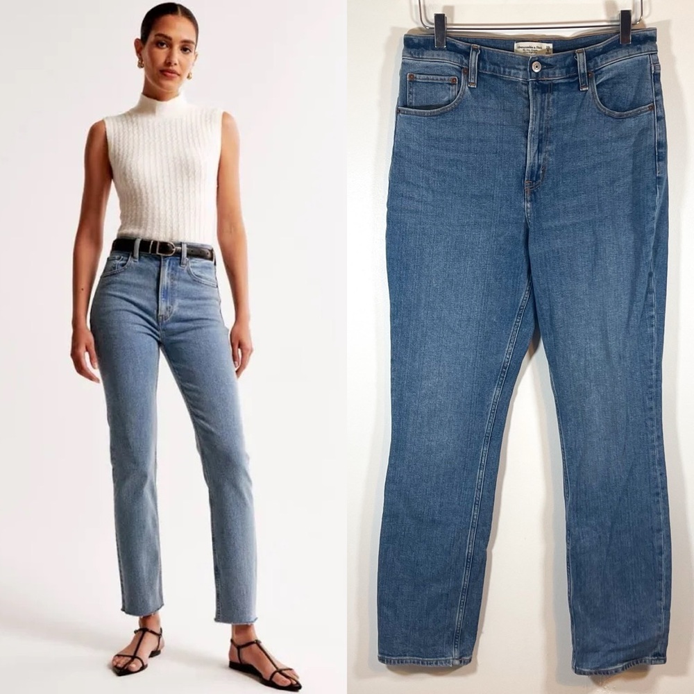Abercrombie & Fitch Classic Blue Straight Leg Jeans